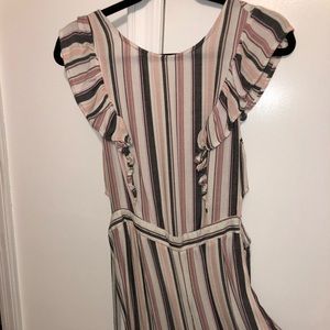 VERTICAL STRIPPED FLOWY JUMPSUIT